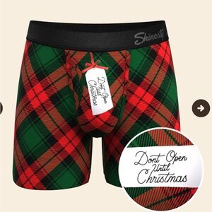 Shinesty “ball hammock” Christmas plaid boxer briefs - NIP!